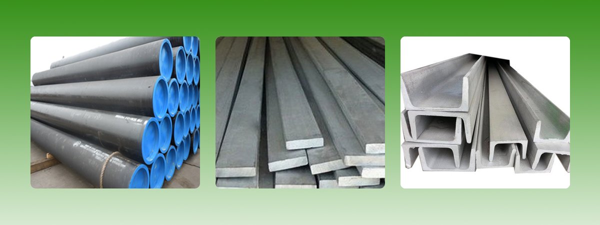 Scrap metal materials including seamless pipes, MS steel plates and H-beams for sale in Dubai